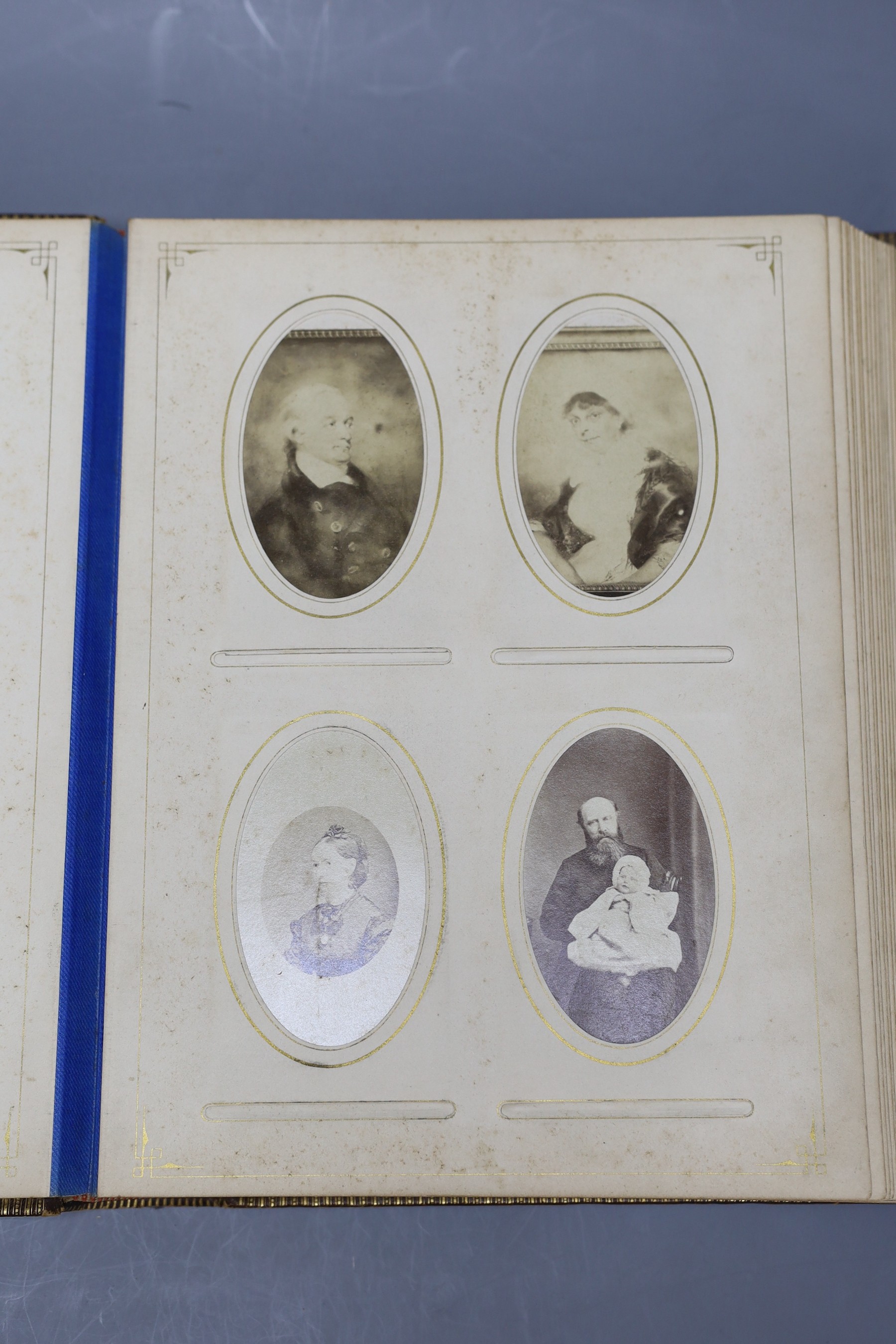 A Victorian portrait photograph album